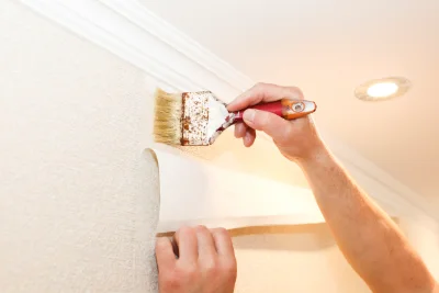 Pose de papier peint au Cros — revêtements muraux et toiles de verre